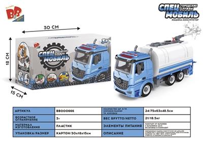 Reassemble blocks of inertia 1:12 DIY can sanitation car (with 4 key light can spray) - BB000666