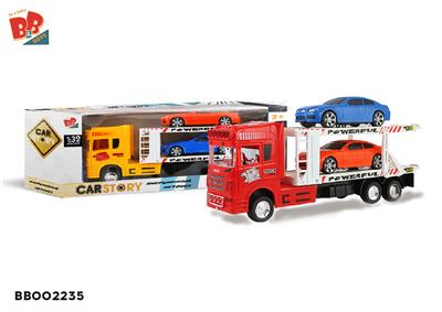 惯性双层拖头车（载2只宝马） - BB002235