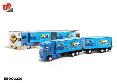 惯性货柜车2节（赛车标） - BB002239