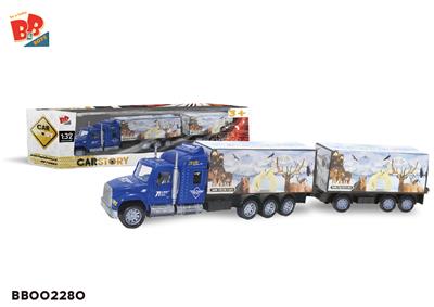 惯性货柜车2节（动物标） - BB002280