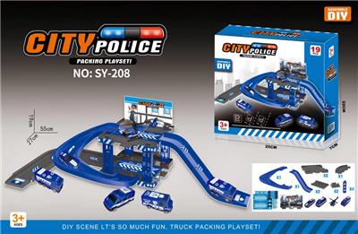 拼插DIY警察停车场
19PCS  
4只车（滑行） - OBL10000404