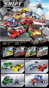 新款机甲变形车拼装积木（162-175PCS，4款混装，8只/盒） - OBL10000439