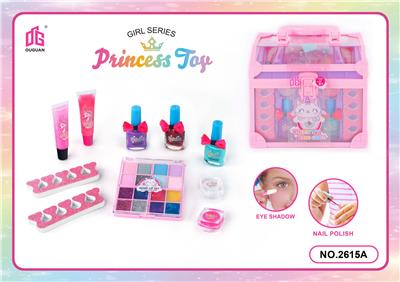 跨境儿童彩妆化妆品饰品手提箱美甲梳扮女孩玩具过家家新款DIY套装 - OBL10000991