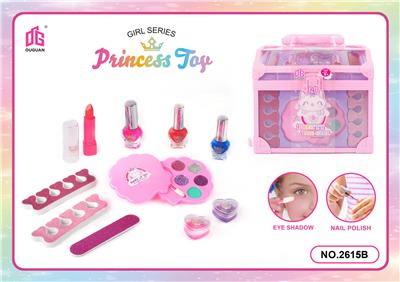 跨境儿童彩妆化妆品饰品手提箱美甲梳扮女孩玩具过家家新款DIY套装 - OBL10000992