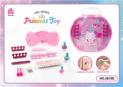 跨境儿童彩妆化妆品饰品手提箱美甲梳扮女孩玩具过家家新款DIY套装 - OBL10000995