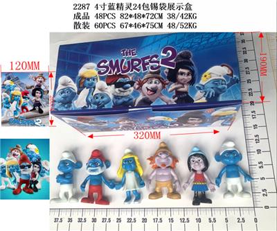 4寸蓝精灵 24包锡袋展示盒 - OBL10002799
