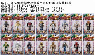 8-9CM虚拟世界漫威宇宙公仔单只卡装16款 - OBL10002812