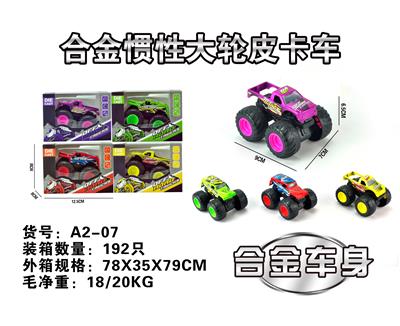 单只盒惯性大轮皮卡老爷车       （4色混装） - OBL10004522