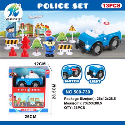 灯光声音卡
通警车套装
（13pcs） - OBL10005076
