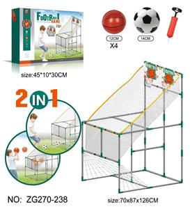 双人小篮球板投篮机和足球2合1 - OBL10008646