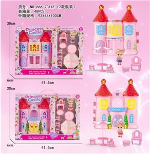 城堡配迷糊芭比家具 - OBL10019053
