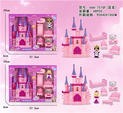 城堡配公主国王家具家具 - OBL10019060