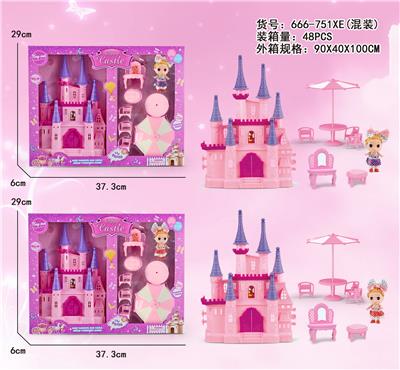 城堡配迷糊芭比家具 - OBL10019063