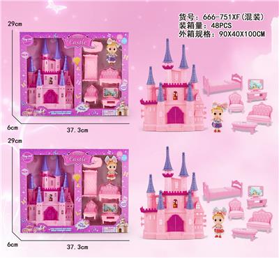 城堡配迷糊芭比家具 - OBL10019064