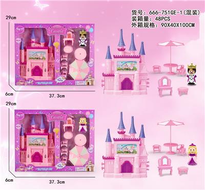 城堡（带灯光音乐包电）配公主国王家具家具 - OBL10019069