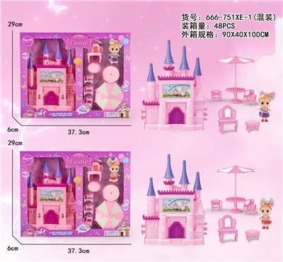 城堡（带灯光音乐包电）配迷糊芭比家具 - OBL10019073