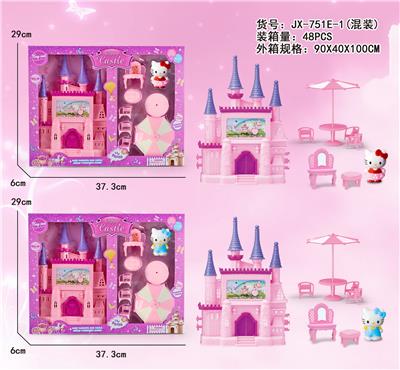 城堡（带灯光音乐包电）配KT猫家具 - OBL10019075