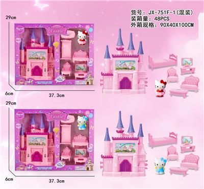 城堡（带灯光音乐包电）配KT猫家具 - OBL10019076