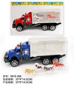 惯性拖头车箱装4只马 - OBL10022254