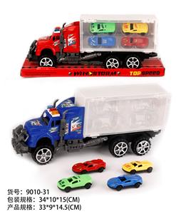 惯性拖头车箱装4只赛车 - OBL10022262