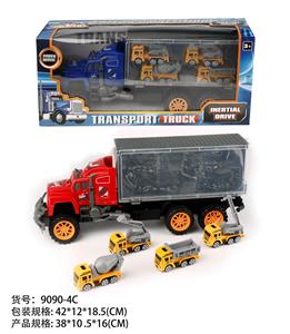 惯性拖头车厢拖4只工程(塑料) - OBL10022286