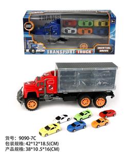 惯性拖头车厢拖6只实色赛车（塑料） - OBL10022295