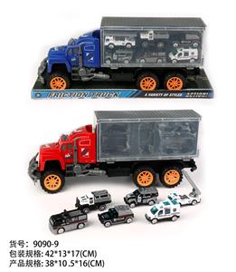 惯性拖头车厢拖6只警车（合金） - OBL10022299