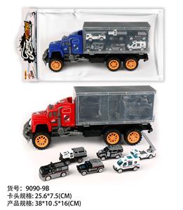 惯性拖头车厢拖6只警车（合金） - OBL10022300