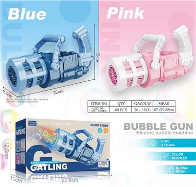 GATLING ELECTRIC ASPIRATING BUBBLE GUN AND MUSIC - OBL10024304