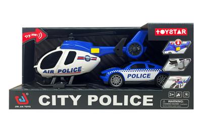 1:14警察套装：直升机+跑车（声音、灯光） - OBL10032519