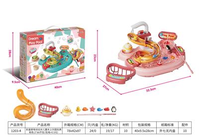 彩盒装电动出水儿童水上乐园玩具 粉色 2*AA不包（包电+0.5元） - OBL10033432