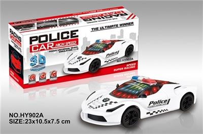 电动3D万向警车（法拉利） 带灯光音乐 (红、白二色混装) - OBL10034425