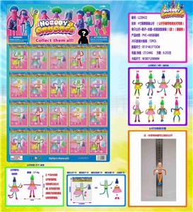 4寸跳舞香肠公仔单只公仔+鞋子+衣服+仿真发胶袋装 (1款)20只一大板（装磁铁）带铁线 环保材质 - OBL10036178