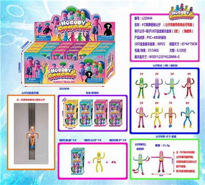 4寸跳舞香肠公仔单只公仔+鞋子18只盲盒展示盒装（1款）(装磁铁)带铁线 环保材质 - OBL10036202