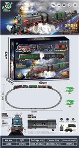 电动模型仿真智能古典火车（灯光加水冒烟）  68PCS - OBL10046506