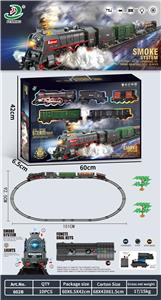 电动模型仿真智能古典火车（灯光加水冒烟）  68PCS - OBL10046507