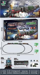 电动模型仿真智能古典火车（灯光加水冒烟）  89PCS - OBL10046508