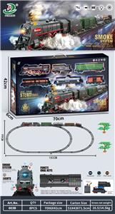 电动模型仿真智能古典火车（灯光加水冒烟）  89PCS - OBL10046509