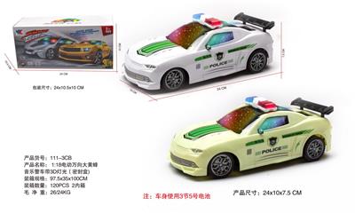 1:18电动万向大黄蜂音乐警车带3D灯光 - OBL10056742