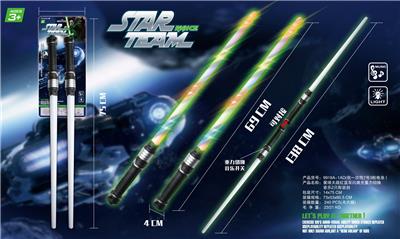 星球大战红蓝双闪激光重力切换          音乐2只配装剑(包一次性7号3粒电池） - OBL10056890