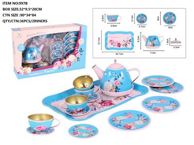 玫瑰印花茶具（15PCS） - OBL10058234