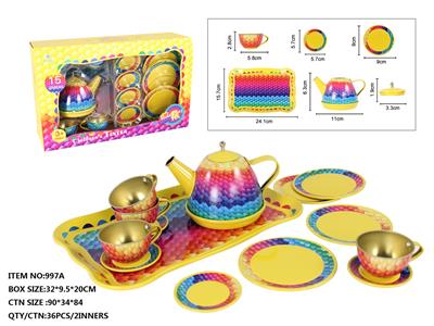 七彩印花茶具（15PCS） - OBL10058236