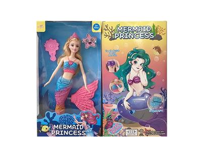 2022爆款14寸实身美人鱼公主 带灯光   带皇冠配件 - OBL10063274