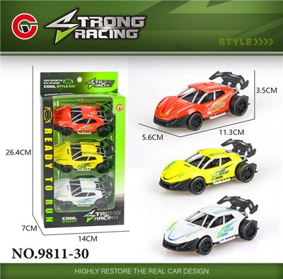 (GCC)小号3只装回力骨架跑车（警车） - OBL10064319
