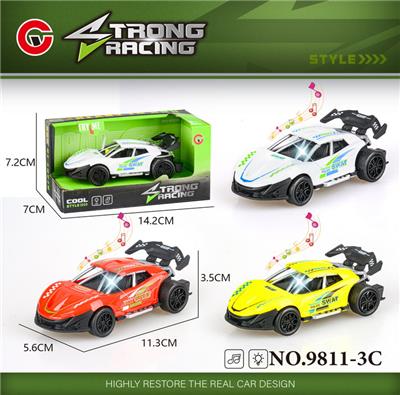 (GCC)小号灯光音乐回力骨架跑车警车 - OBL10064424
