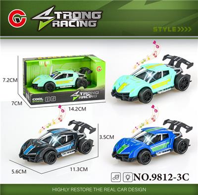 (GCC)小号灯光音乐回力骨架跑车警车 - OBL10064427