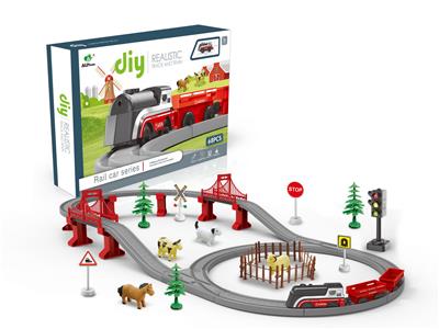 DIY电动牧场轨道列车带灯(68PCS) - OBL10072941