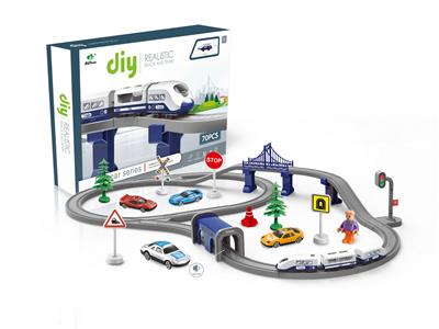 DIY电动城市轨道列车（带声轨道）+IC红绿灯（70PCS） - OBL10072944