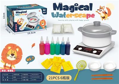 彩盒装仿真电磁炉魔法水宝宝水精灵DIY材料套装(21PCS)6瓶版 - OBL10074570