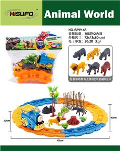 ABS卡通电动音乐火车轨道之动物乐园套装 - OBL10075990